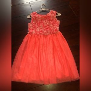 Beautiful Coral Formal Easter Dress Girls